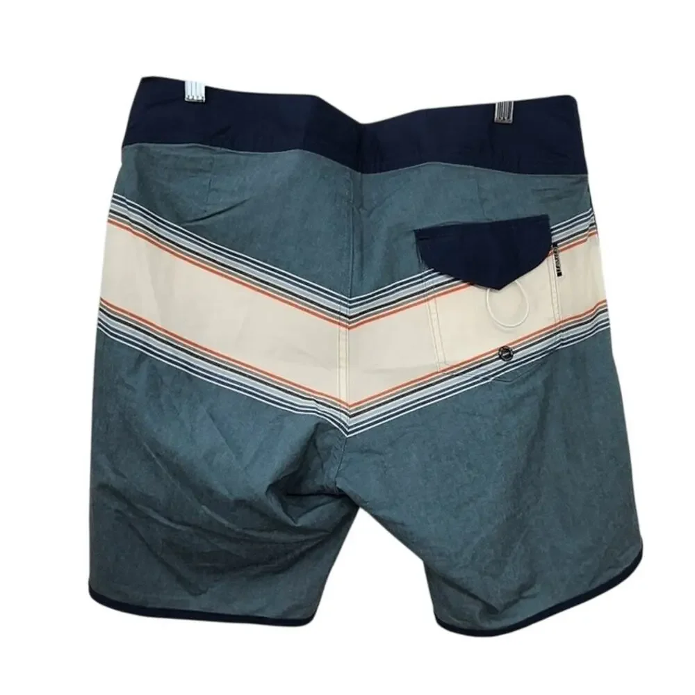 New NWT Men's Ezekiel Wetlands Board Shorts Jade Swim Trunks Unlined Size 32‎